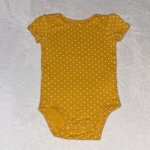 (3 for $10) carters Yellow Polka Dot One Piece bodysuit